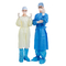 50g οι μπλε μίας χρήσης χειρουργικές εσθήτες νοσοκομείων, επίπεδο 2 κίτρινο SMMS στεγανοποιούν τη χειρουργική εσθήτα απομόνωσης